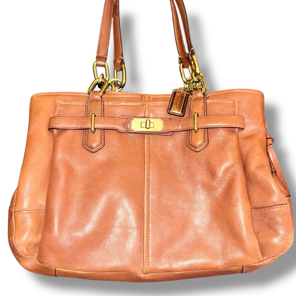 Coach Carryall Chelsea 17811 Jayden Purse Cognac Leather Shoulder Bag